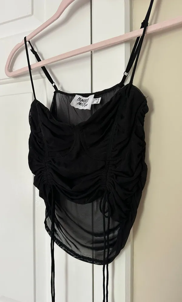 Princess Polly Black Crop Top - Image 2