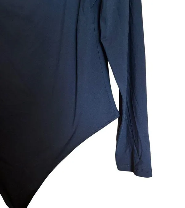 Babaton Aritzia Bodysuit Womens 2XL Black Snap Button Thong One Piece - Image 5