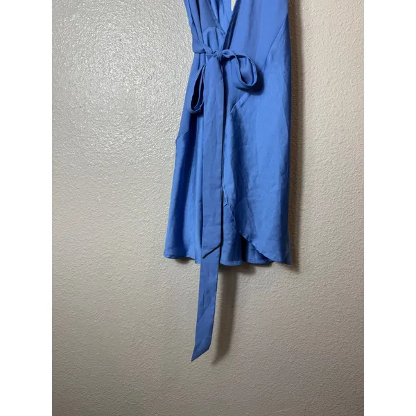 NWT Free People Like Me Or Love Me Slip Dress Blue Wrap Mini XS - Image 6