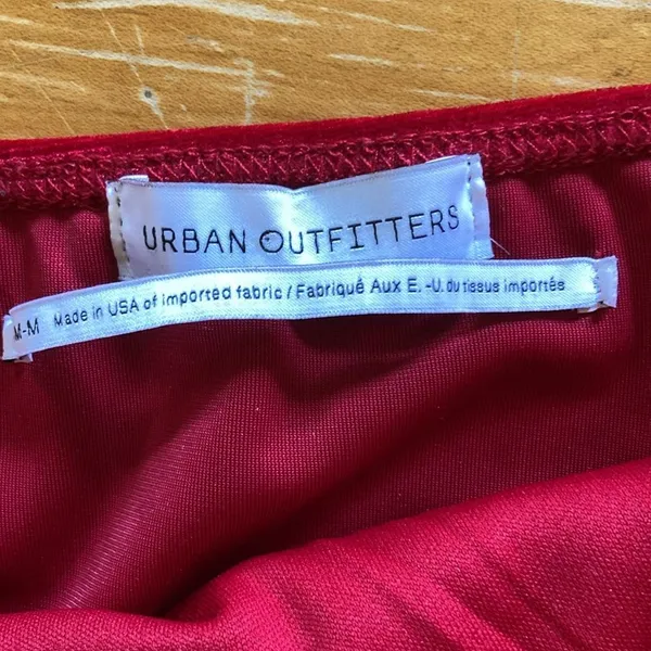 Urban Outfitters Velvet Red Sleeveless Stretch Mini Dress Size M Holiday Party - Image 7