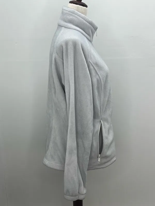 Columbia Sportswear Womens Gray Fleece Full Zip Active Outdoors Jacket Medium - Image 5