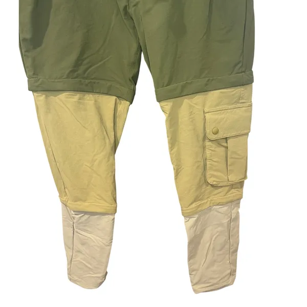 Outdoor Voices RecTrek Zip-Off Convertible Pants Green Tan Tri-Color Size Small - Image 4