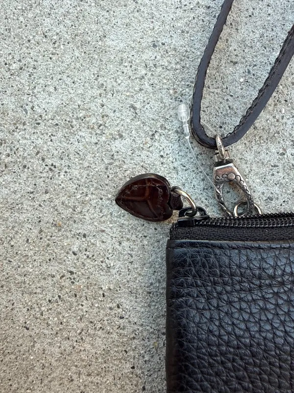 Brighton Brown & Black Croc Embossed Mini Crossbody Purse with Adjustable Strap - Image 6