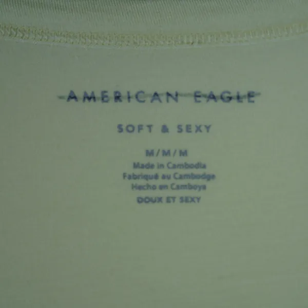 American Eagle Soft Sexy V Neck T Shirt Womens Medium Butter Yellow Short Sleeve - Image 2