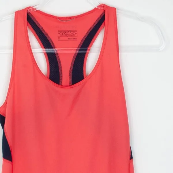 Patagonia Womens Fore‎ Runner Racerback Tank Top Size S Orange Hiking Outdoors - Image 2