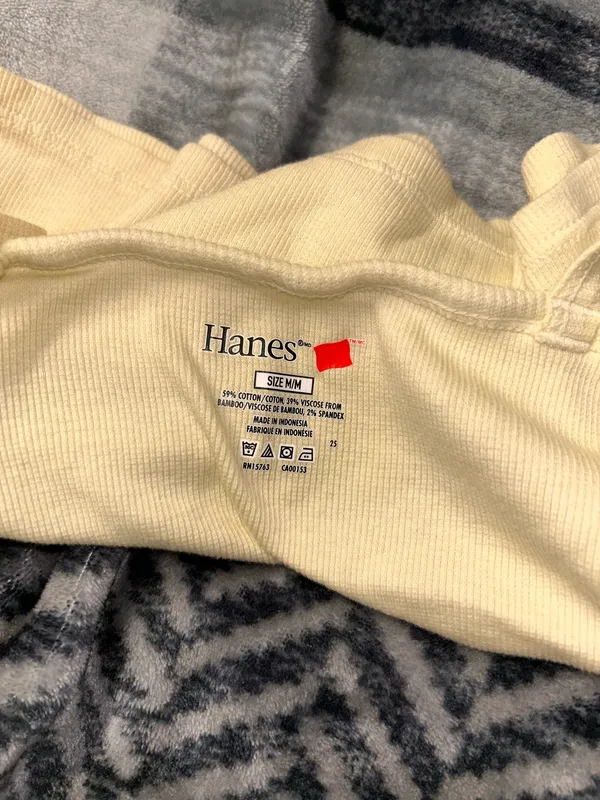 Hanes pajama shirt Yellow Size M - Image 3