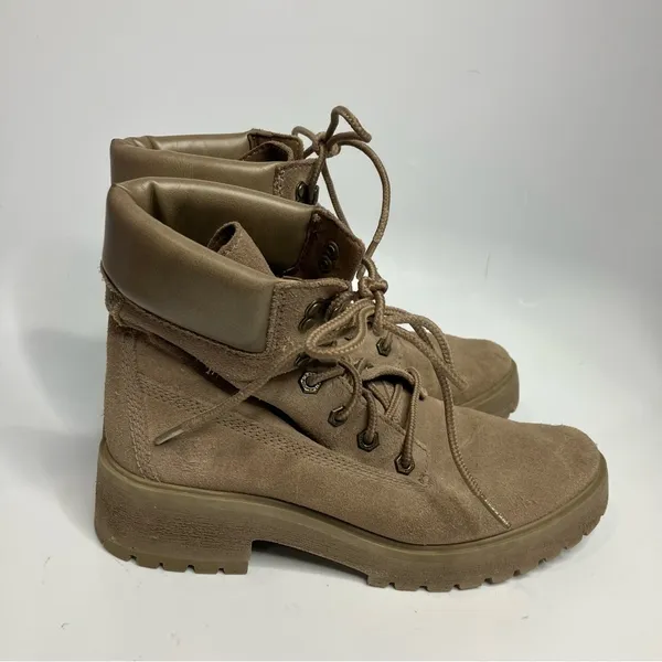 Timberland Carnaby Cool tan‎ suede lace up boots size 9 - Image 4