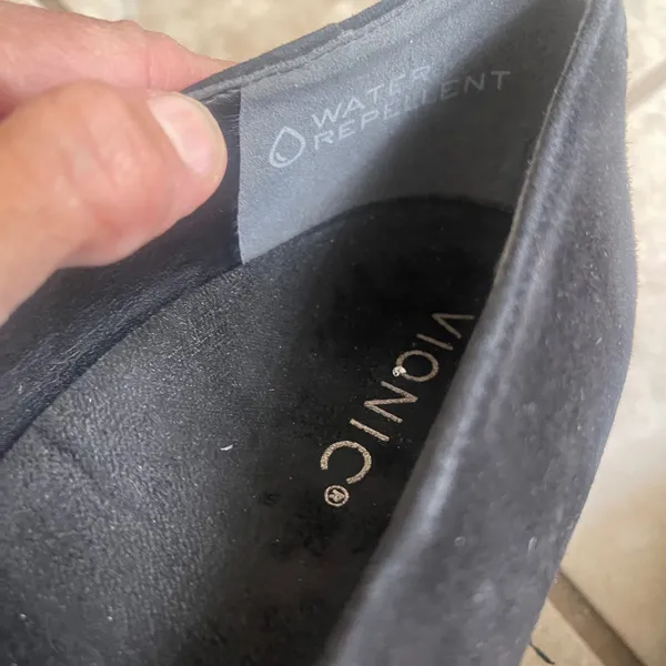 Vionic Willa Wedge Black Suede Water Repellent Loafers Womens 9.5 shoes casual - Image 8