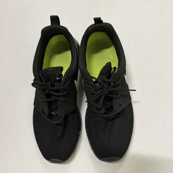 Nike‎ Roshe One Shoes Womens 9.5 Black White Mesh Speckle Sneakers 855916-007 - Image 9