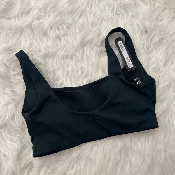 Nike Skims Matte Scoop Neck Sports Bra Dark Teal Size XS - Image 6