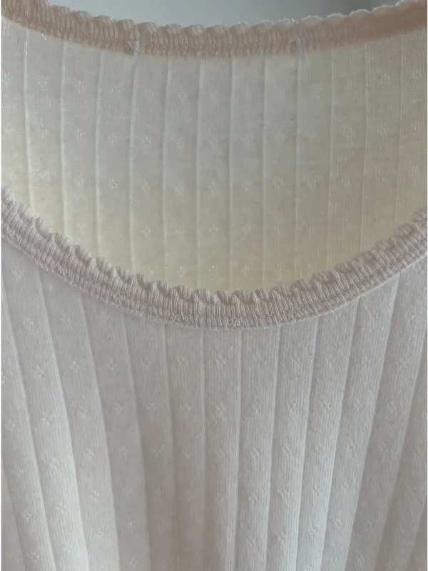 Ribbed Ruffle Short Sleeve Brandy Melville  - Image 4