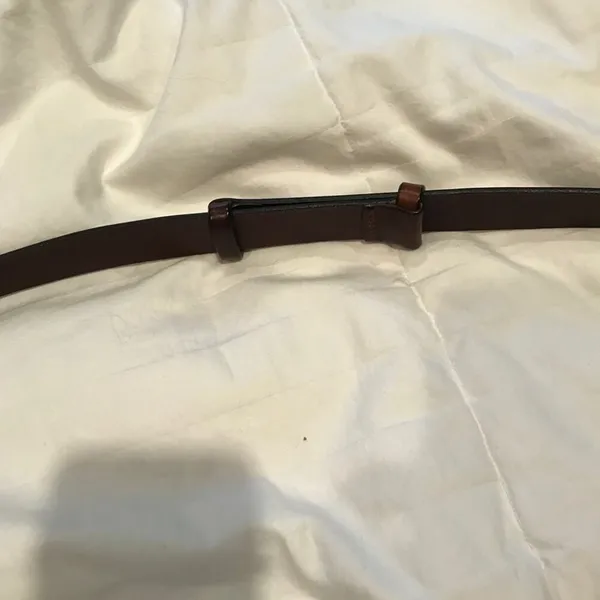 Brown leather adjustable belt size small - Image 2