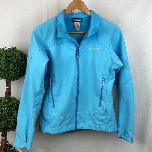Patagonia Blue Women’s Adze Hybrid Zip Sport Athletic Jacket - Image 2