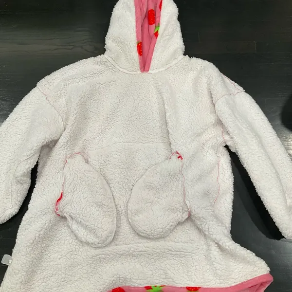 Supersized‎ Strawberry Hoodie With Pouch And Pockets - Image 8