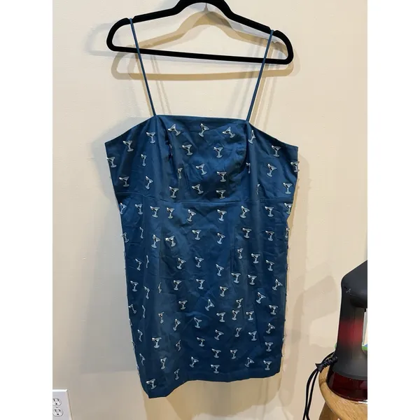 NWT Anthropologie Maeve Brynne spaghetti strap mini dress Martini glass Size 18W - Image 7