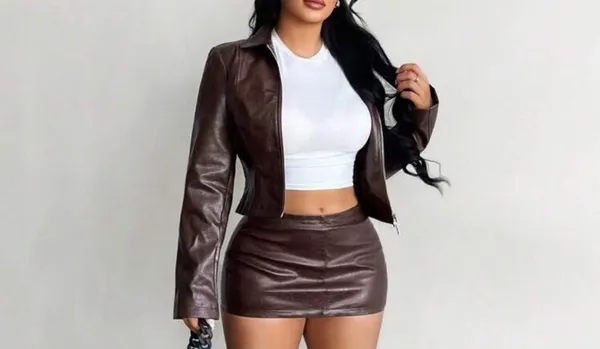 SheIn Leather Jacket - Image 4