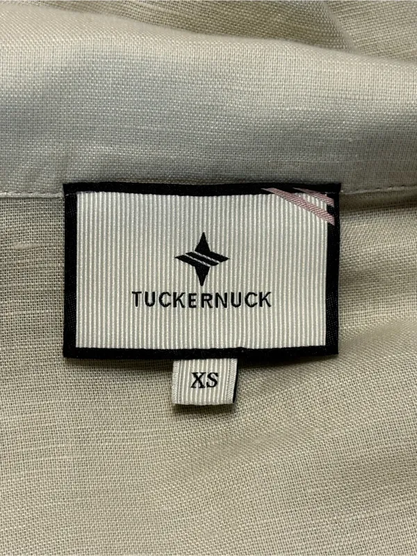 Tuckernuck Tan Floral Cuff Cotton Linen Willow Blouse size XS - Image 8
