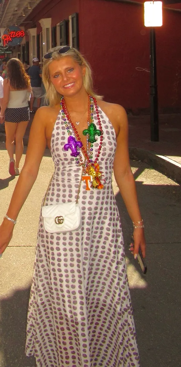Brown polka dot maxi dress - Image 2