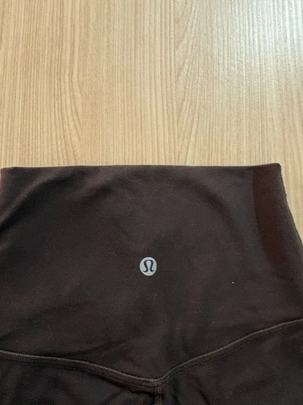 LuLuLemon Align High-Rise Shorts 6" Size 0 Solid Brown Biker Fitted Neutral - Image 3