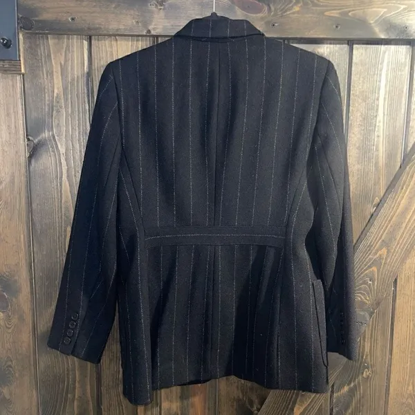 Lauren Ralph Lauren 100%Lambswool Pinstripe Blazer‎ - Image 2