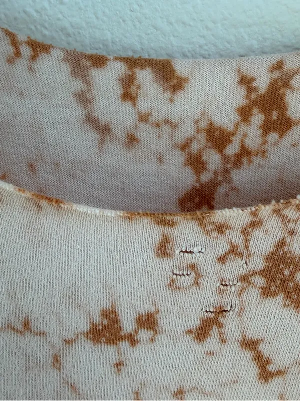 Distressed bleached khaki & cream off - Image 4