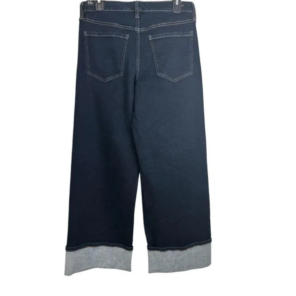Liverpool Los Angeles High-Waisted Wide-Leg Crop Jeans (Size 8) - Image 2