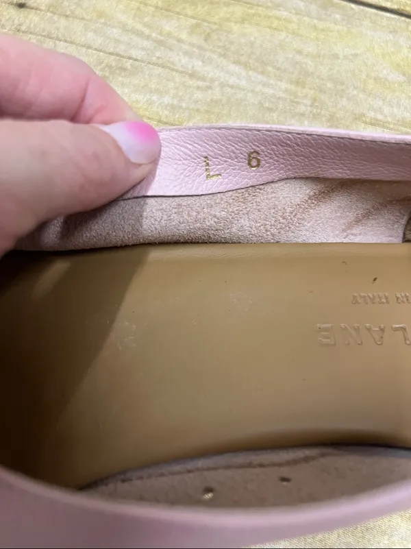 Everlane “The Day Glove” Blush Pink Leather Slip-On Ballet Flats size 6 - Image 5