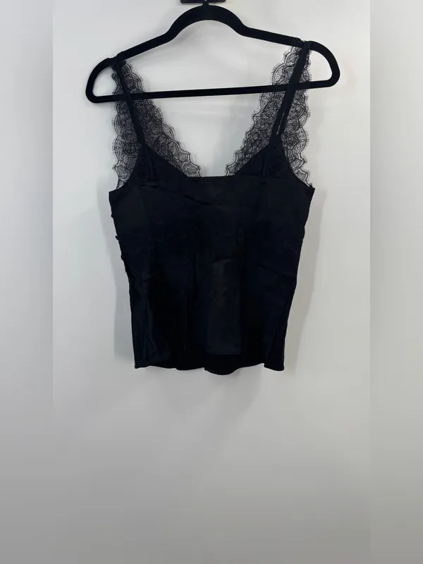 J.Crew Lace-trim tank top in luster charmeuse - Image 7