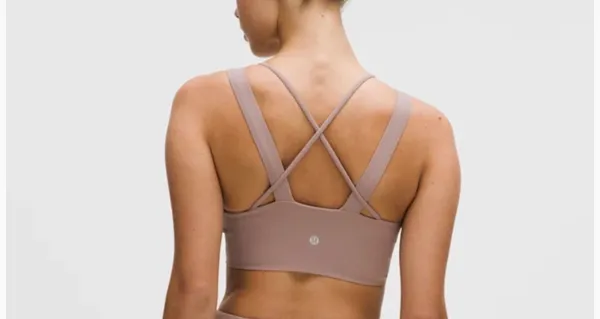 Lululemon Like A Cloud Longline Bra *Ribbed D/DD Ashen Rose Size 6 NWT - Image 2