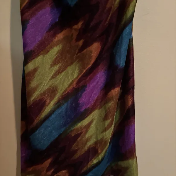 Urban Outfitters‎ Velvet Slip Dress Size Small Multicolor Abstract Print - Image 4