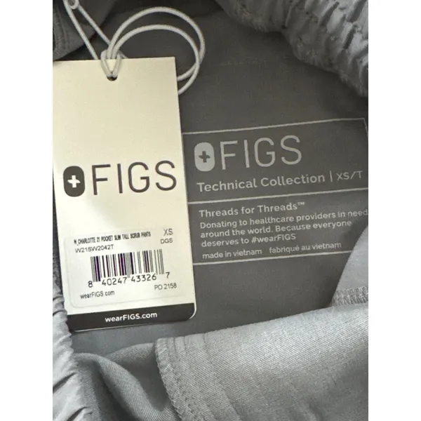 FIGS Scranton Slim Jogger Scrub Pants Grey Technical Collection XS NWT‎ - Image 10