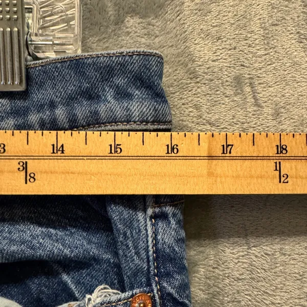 1972 | American Eagle High Waisted Wide Leg Relaxed‎ Baggy Jeans Blue Women 8 - Image 3