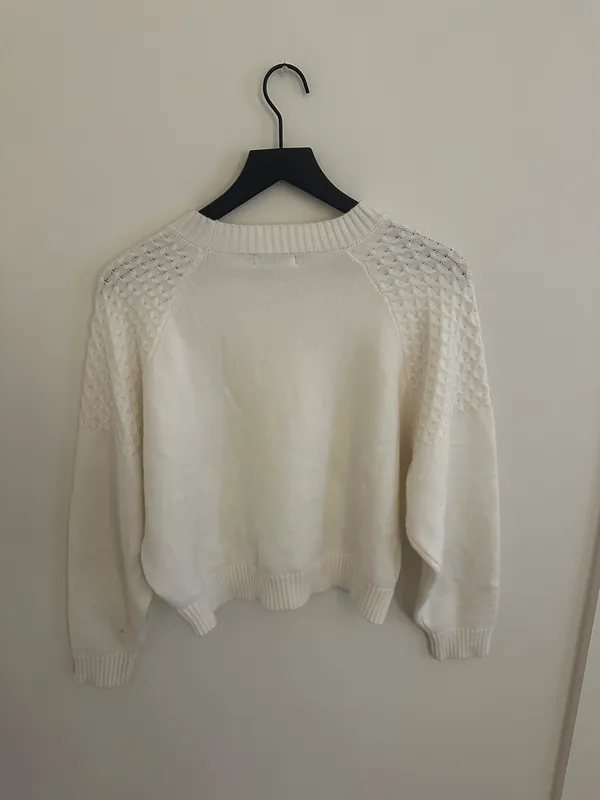 Lush Ivory Cropped Sweater - Image 2