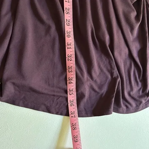 Betabrand Long Sleeve Pocket Dress Women’s Size L Burgundy Plum Work Casual - Image 8