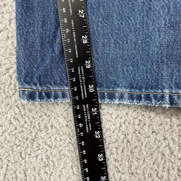 Levi's Low Pro Straight‎ Jeans Women 32 Dark Wash High Rise Distressed Denim - Image 10