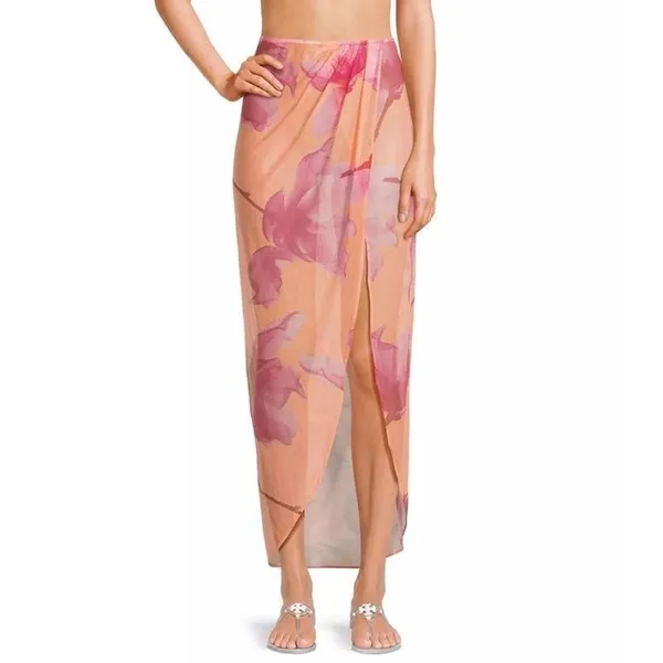 Hutch Jelena Tulip Mesh Swim Cover-Up Skirt in Cantaloupe NWT Size XXS - Image 5