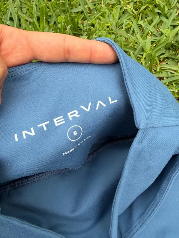 Interval Active Leggings Small Dusty Blue Cross Over High Rise NWT - Image 4