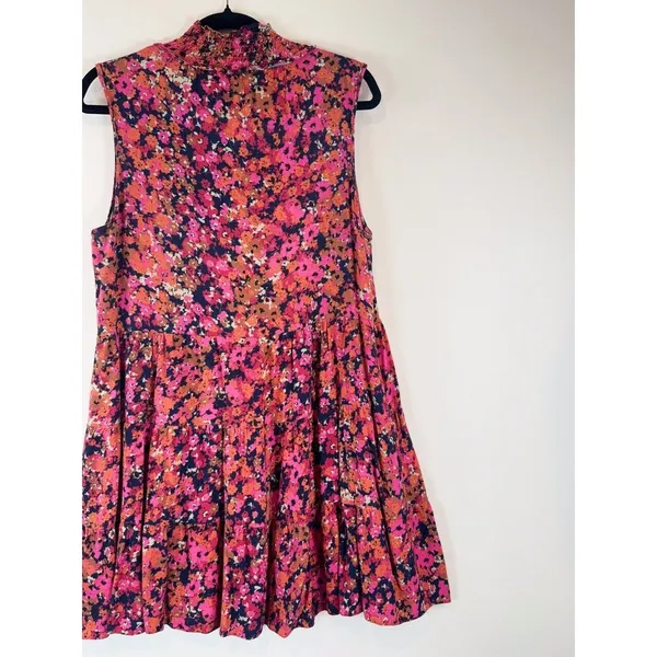 Amanda Uprichard Womens Dress Pink Nadia Mini Floral Sleeveless A Line Large - Image 11
