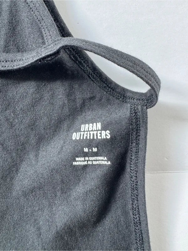 Urban Outfitters Open Back Apron Tank Top Black Medium NWOT - Image 5