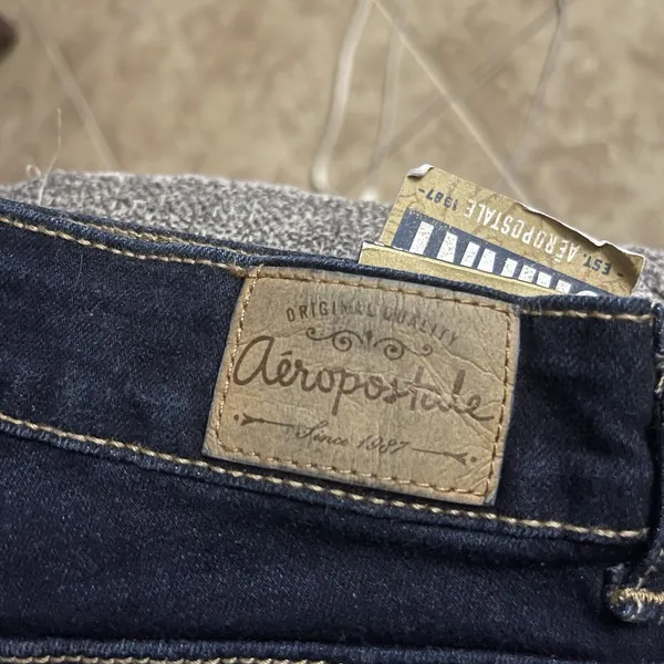 Aeropostale Womens Jeans Pants Size 00 Bayla Skinny Core Low Rise Dark Wash Y2k - Image 7