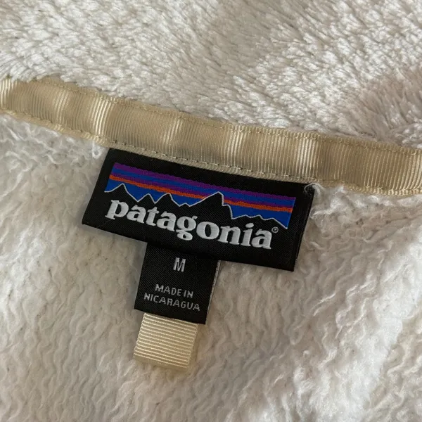 Patagonia Re-Tool Snap-T Pullover Womens Medium Cream White Fleece 25442 - Image 3