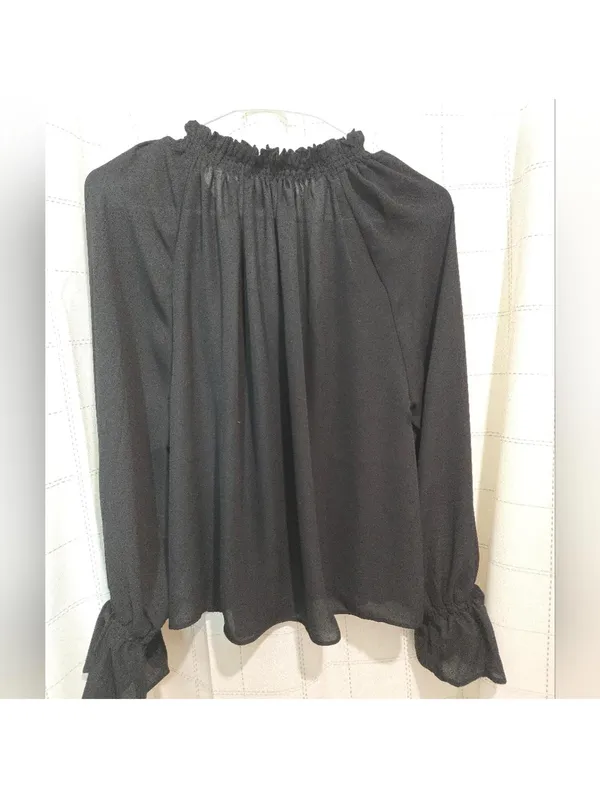 Madewell Long-Sleeve Tie-Neck Top - Image 8
