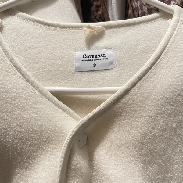 Cream COVERNAT fleece jacket White Size XL - Image 2