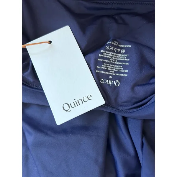 NWT Quince Navy Blue Italian Cut Out One-Piece Swimsuit Size XS - Image 5
