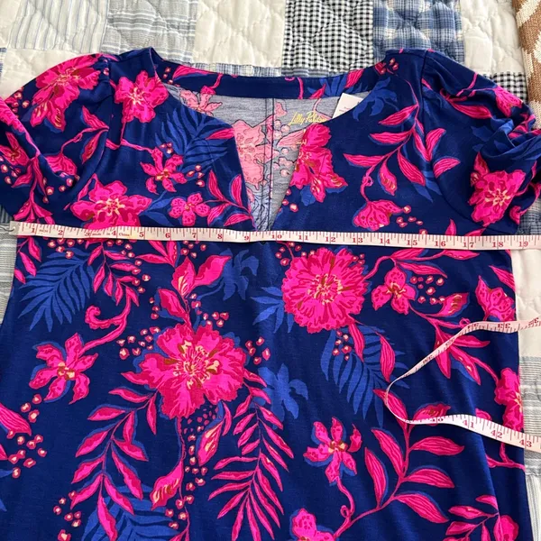 Lilly Pulitzer Cath 3/4 Sleeve Dress M NWT Never Ending Summer 100% cotton - Image 8