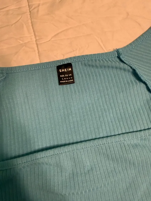 Shein Blue Crop Top - Image 3