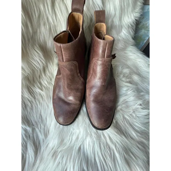 UGG Brown Leather Ankle Boots - Image 2