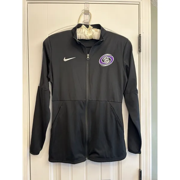 Nike Women’s M Black Dri-FIT Full Zip Soccer Track Jacket Embroidered Mock Neck - Image 10