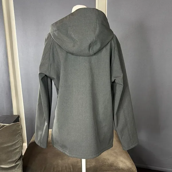 Women’s Dark Gray Ski Jacket with Hood Slim Fit Size M - Image 4