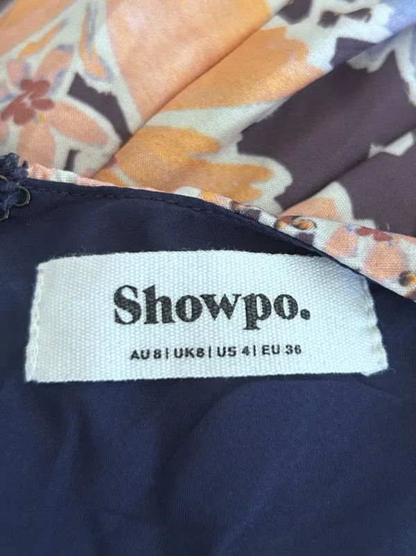 Showpo Jenibelle Floral Print High Neck V Back Sleeveless Midi Dress Size 4 - Image 5